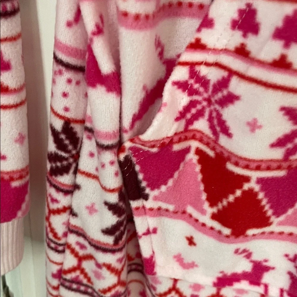 Cat & Jack Pink and White Patterned‎ Kids Pajama with Hoodie | Size 14